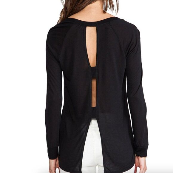 Lanston REVOLVE long sleeve black open back tunic NWT size Small - Picture 3 of 16